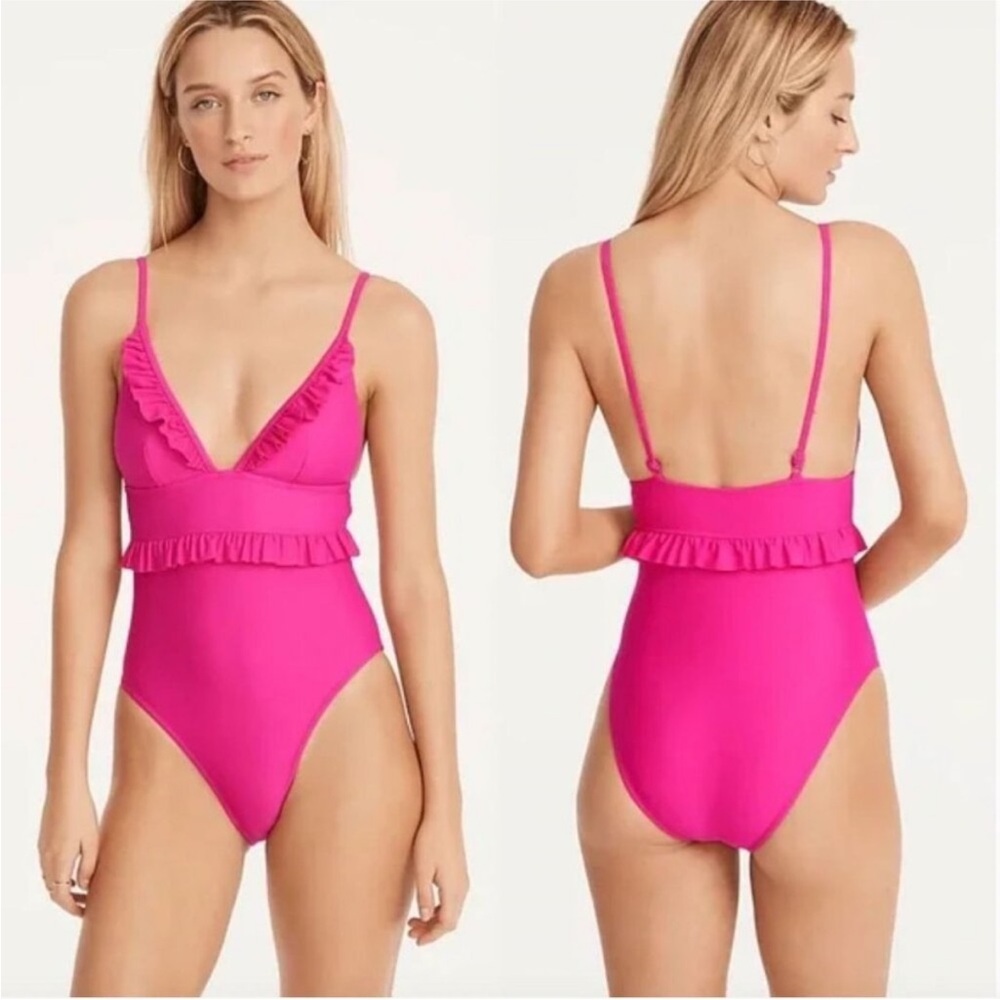 J. Crew Hot Pink One Piece Swimsuit